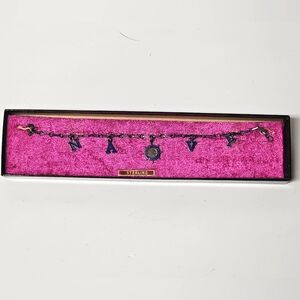 Vintage US Navy Bracelet Enamel Sterling with box